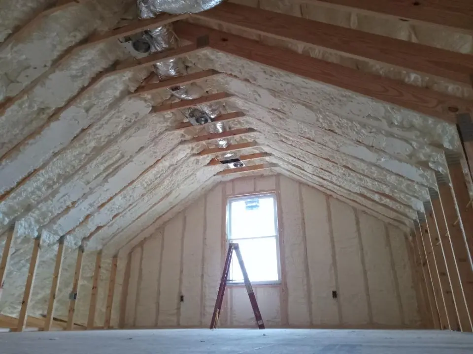 Spray foam roofing application for Crawl Space Insulation project in Davison